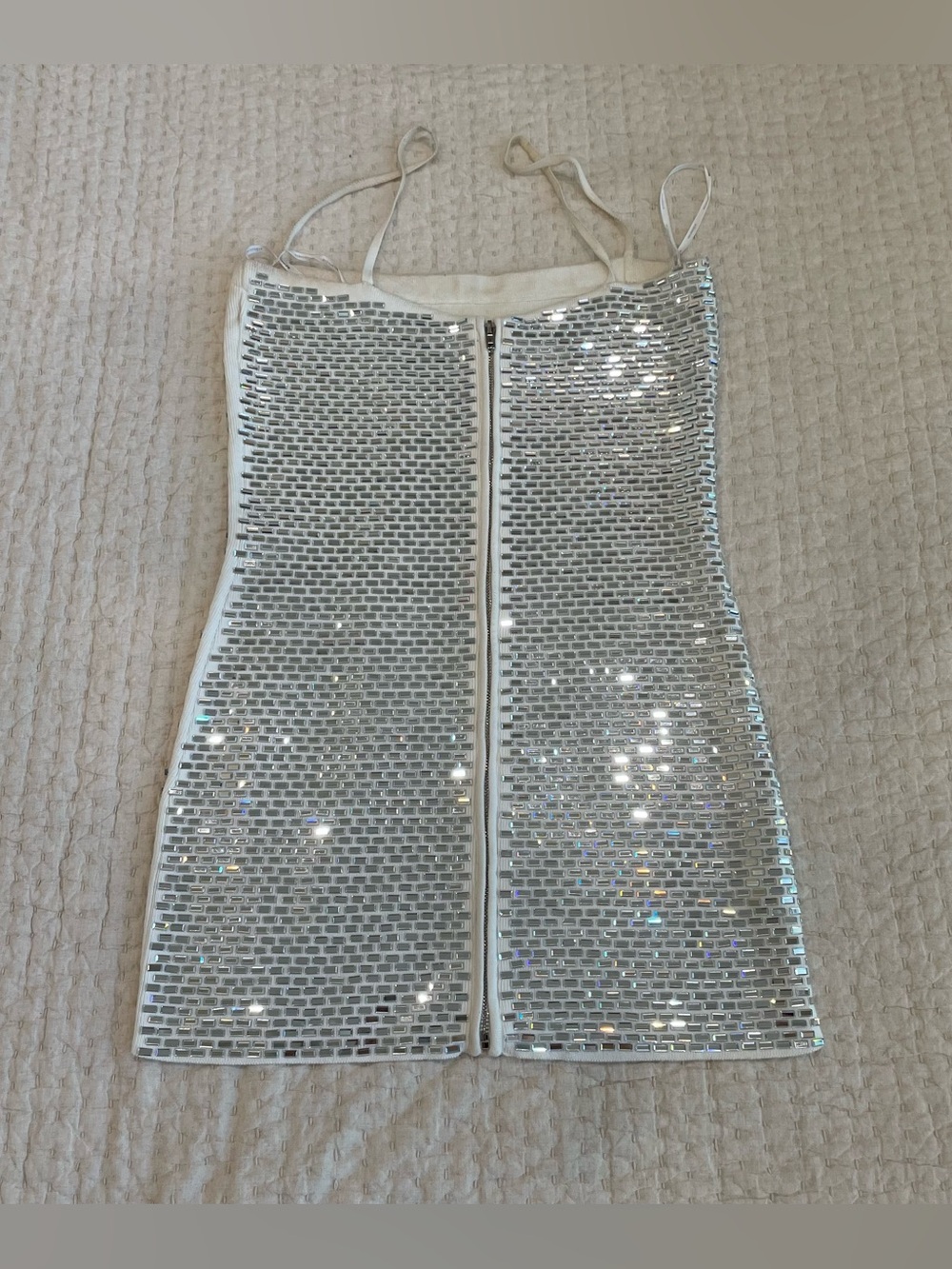 Retrofete Silver Disco Mini Dress - Picture 3 of 14